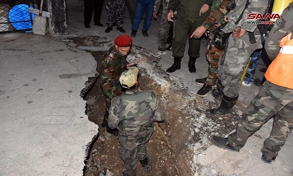 تونلی متعلق به بقایای تروریستی در شهر «حلب» سوریه کشف شد