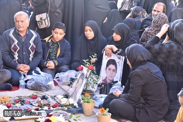 مراسم هفتمین روز شهداء حادثه تروریستی کرمان +تصاویر