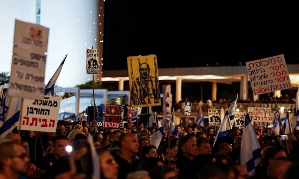مخالفان نتانیاهو در سرزمین‌های اشغالی به خیابان آمدند