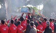 فیلم/ مراسم وداع با شهید گمنام دفاع مقدس در شهرداری شاهرود