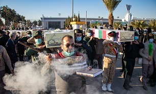 استقبال از پیکر مطهر دو شهید گمنام دفاع مقدس در کرمان