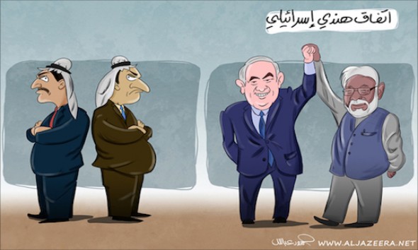 ہنود و یہود کا اتفاق اور عرب ایک دوسرے کے دشمن/ کارٹون