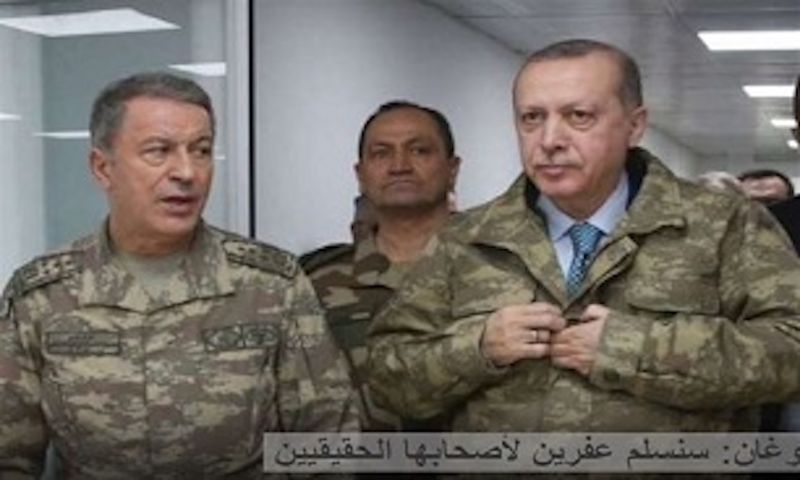 ترک صدر، آپریشن شاخِ زیتون میں فوجیوں کا حوصلہ بڑھانے شامی سرحد پر پہنچ گئے