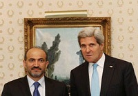 درخواست کمک سرکرده مخالفان سوریه از وزیر خارجه آمریکا