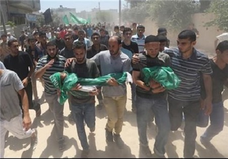 شهادت ۲۳ فلسطینی در حملات امروز صبح به نوار غزه