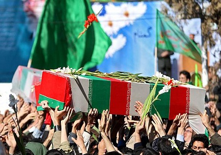پیکرهای مطهر دو شهید گمنام در چرام تشییع و تدفین شد