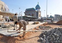 سنگ فرش تل زینبیه تا حرم+عکس