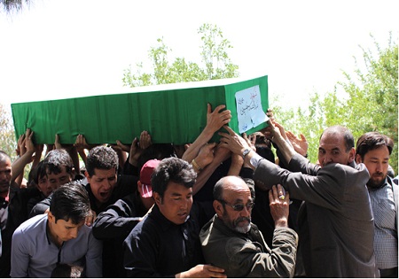 تشییع پیکر دو تن از مدافعان حرم افغانستانی در گلزار شهدای تهران