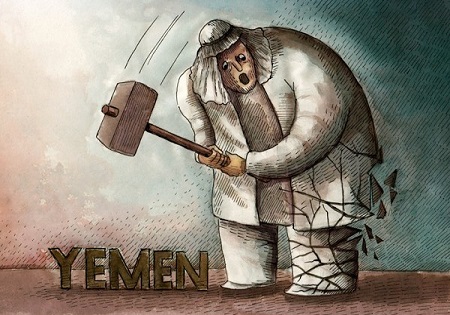 خودزنی عربستان در یمن