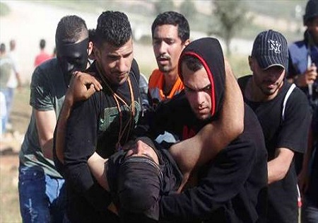 حمله صهیونیست ها به تظاهرکنندگان فلسطینی +تصاویر