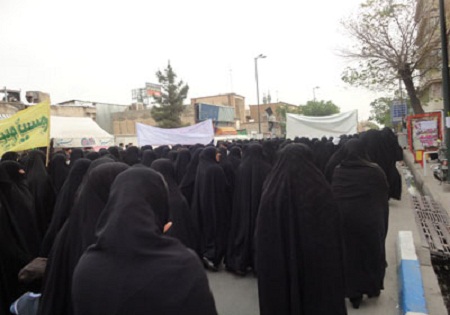 تجمع رهپویان حضرت زینب کبری(س) در گلزار شهدای قم برگزار شد