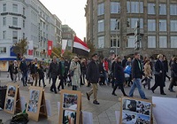 نمایشگاه عکس فعالان آلمانی علیه جنایات رژیم سعودی در یمن