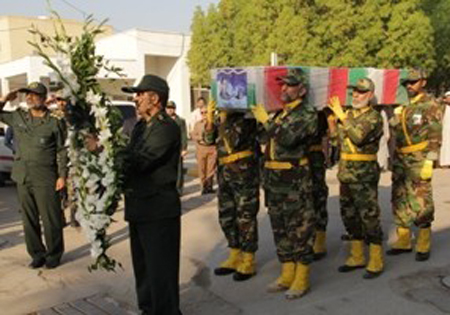 پیکر نخستین شهید مدافع حرم هرمزگان تشییع شد