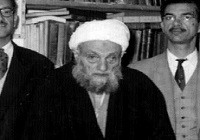 عکس/ مرحوم منزوی در کنار شیخ آقابزرگ در تهران
