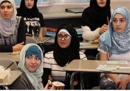 حجاب دختران آمریکایی در اعتراض به اسلام هراسی +عکس
