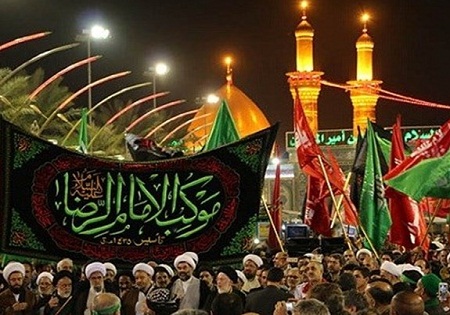 دسته بزرگ عزاداری زائران ایرانی در کربلا برگزار می‌شود