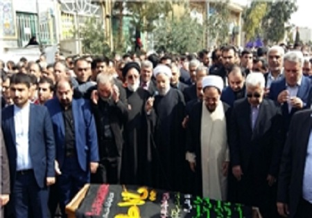 مراسم تشییع و خاکسپاری والده همسر رئیس‌جمهور برگزار شد