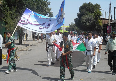 حضور پرشور جامعه ورزش در راهپیمایی روز جهانی  قدس