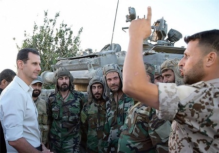 تبریک بشار اسد به ارتش و مقاومت به‌دلیل موفقیت‌های اخیر در حلب
