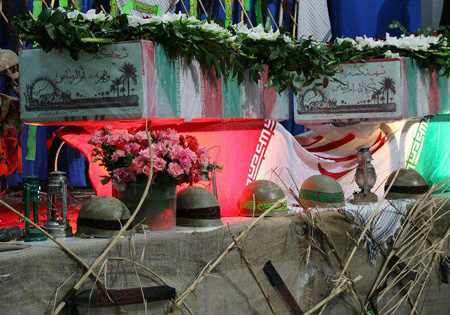 تصاویر/ مراسم وداع با دو شهید گمنام دفاع مقدس در شهرستان کلاله