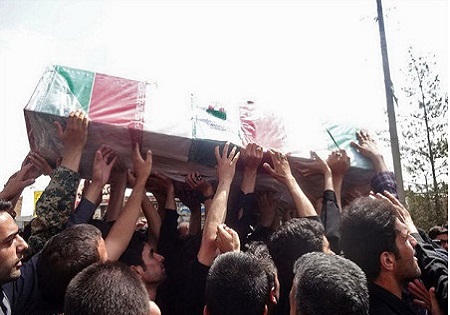 تشییع و خاکسپاری دوشهید گمنام دفاع مقدس در شهرستان رباط کریم