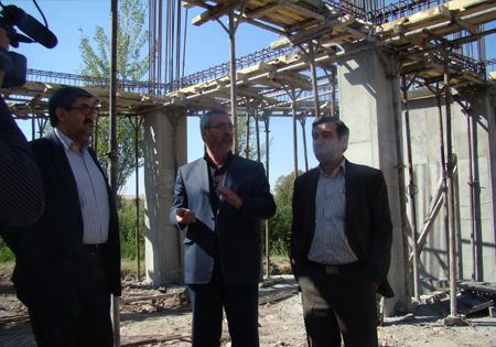 بازدید معاون سازمان مهندسی و امور یادمانها از روند ساخت مرکز اسناد دفاع مقدس استان اردبیل