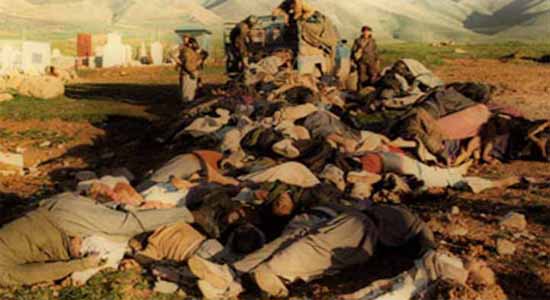 The massacre of the Iraqi people by Saddam and the MKO