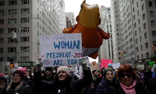 مسيرات للنساء تعم الولايات المتحدة