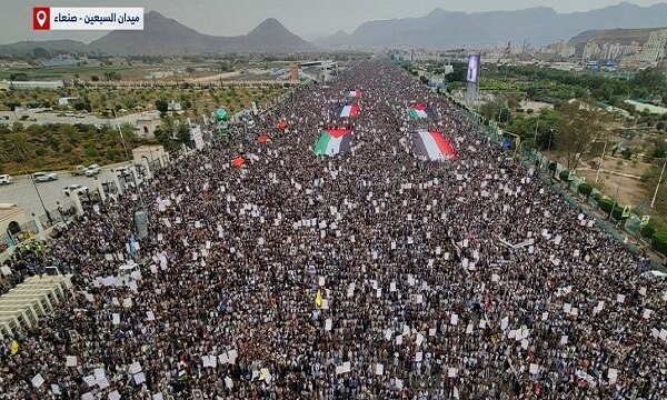 مسيرات حاشدة في العاصمة اليمنية صنعاء دعما لفلسطين