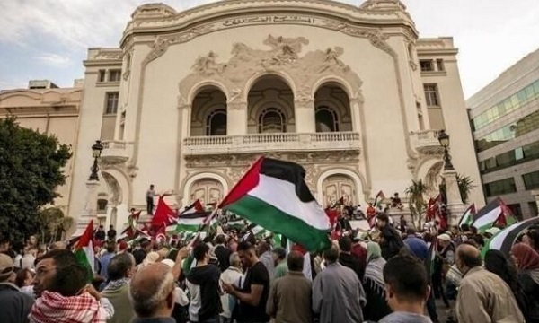 مظاهرات في تونس رفضا لدعم واشنطن لجرائم الاحتلال بغزة
