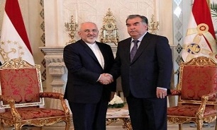 Zarif talks bilateral, regional issues with Tajik pres.
