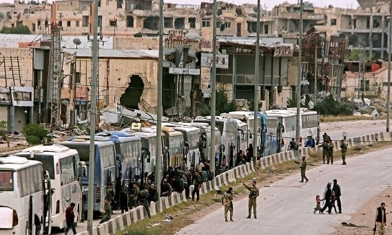Evacuation of 5,000 Terrorists Starts in Southern Damascus