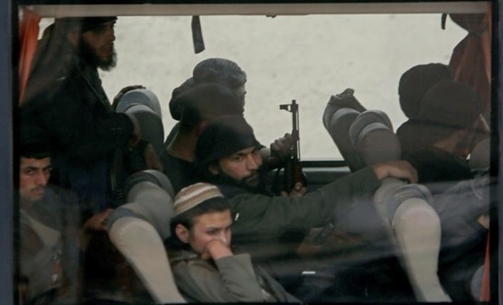 Sixth Group of Terrorists, Family Members Expelled from Southern Damascus