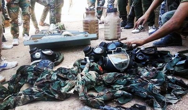 Syria in Last 24 Hours: Army Discovers Saudi-Made Chemicals in Terrorists' Positions in Southern Damascus