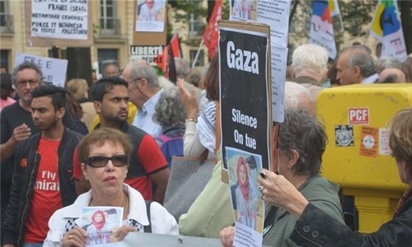 French Protesters Rally against Israel PM's Paris Visit