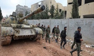 Syrian Army Heavily Pounds Terrorists' Military Positions in Hama, Idlib