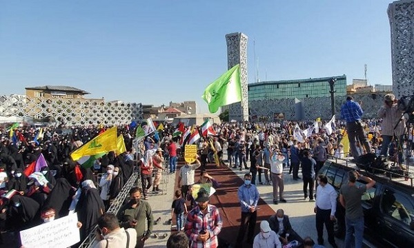 People in Tehran hold massive 