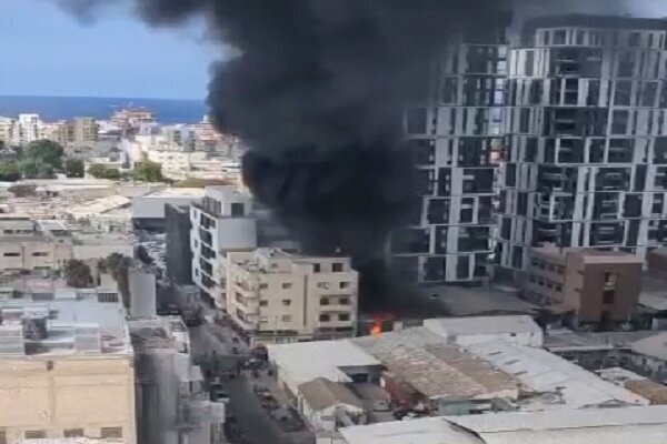 Plumes of smoke were seen in southern Tel Aviv