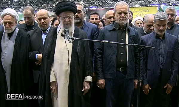 Imam Khamenei prayed over the body of Martyr Ismail Haniyeh