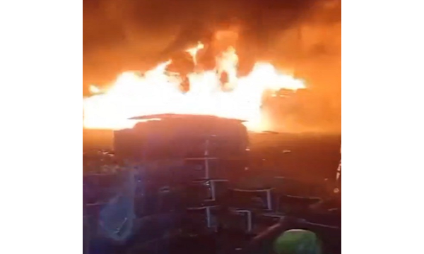 Nablus market in Zionist's fire