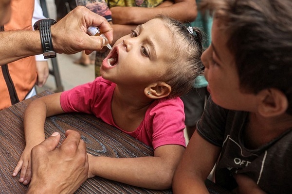 560,000 children in Gaza received polio vaccination as the first phase campaign concludes