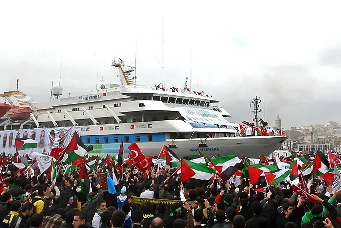 Largest Civilian Flotilla in History on the Way to Breaking the Siege of Gaza