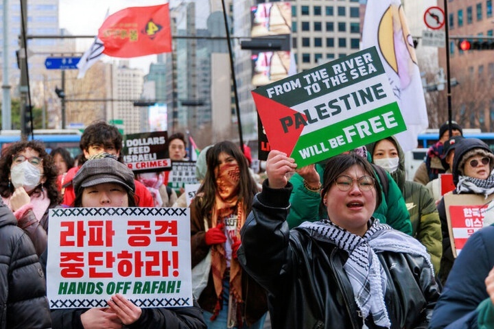 South Koreans Protest Against the Gaza War