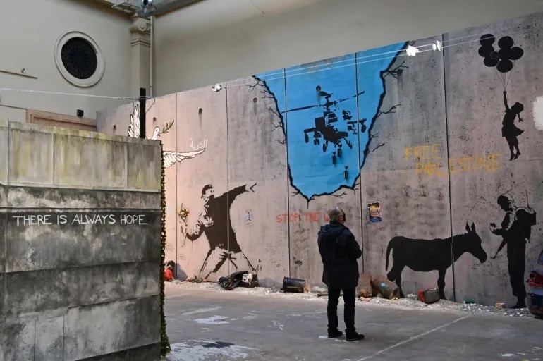 Banksy's Artistic Protest Against the Repression of Pro-Palestinian Protesters in London