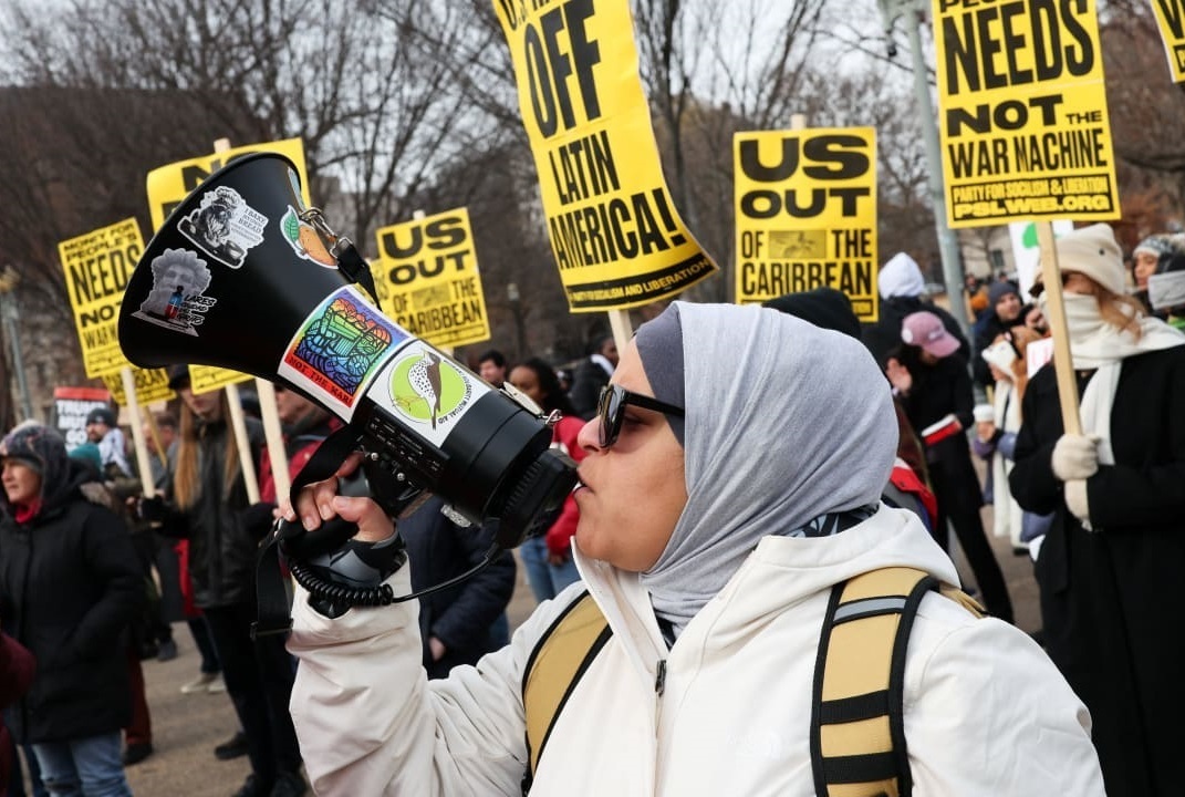 Americans Protest Military Action in Venezuela Americans Protest Military Action in Venezuela