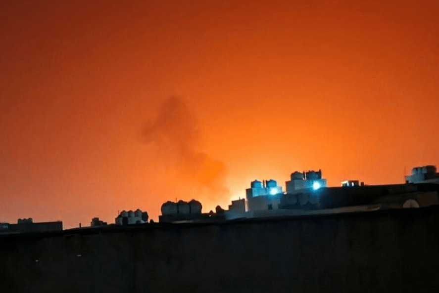 Saudi Arabia's Petrochemical on Fire