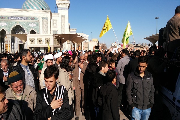 پیکرهای مطهر چهار شهید مدافع حرم در قم تشییع شد