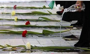 برگزاری مراسم غبار روبی از گلزار شهدای مدافع حرم