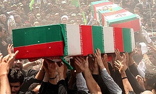 برگزاری مراسن تشییع 2 شهید گمنام