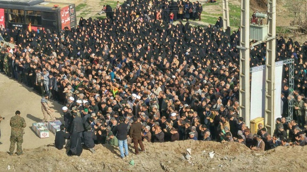 تصاویر/ تشییع و تدفین پیکر مطهر 2 شهید گمنام در شهر سرخنکلاته